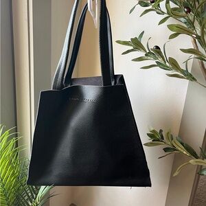 Donna Karan Textured Black Leather Accessory